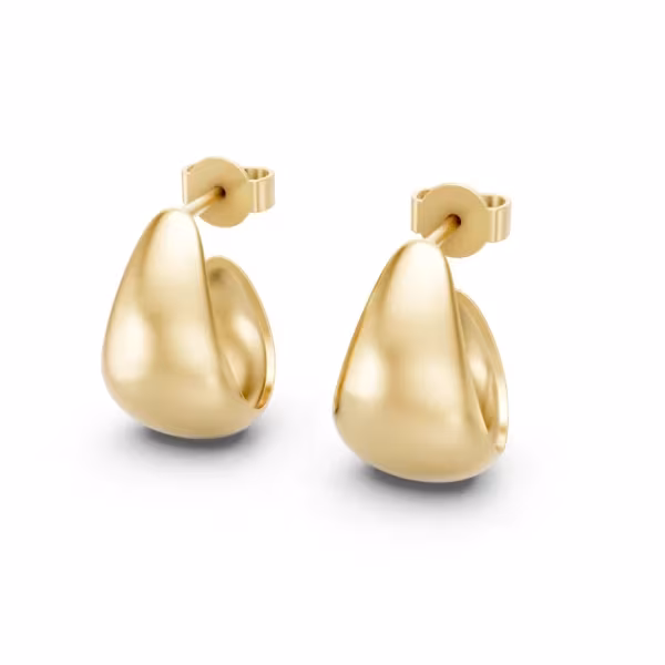 Chunky Gold Hoop Earrings