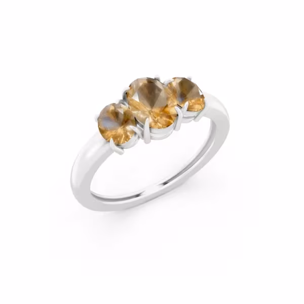 Citrine Radiant Ring