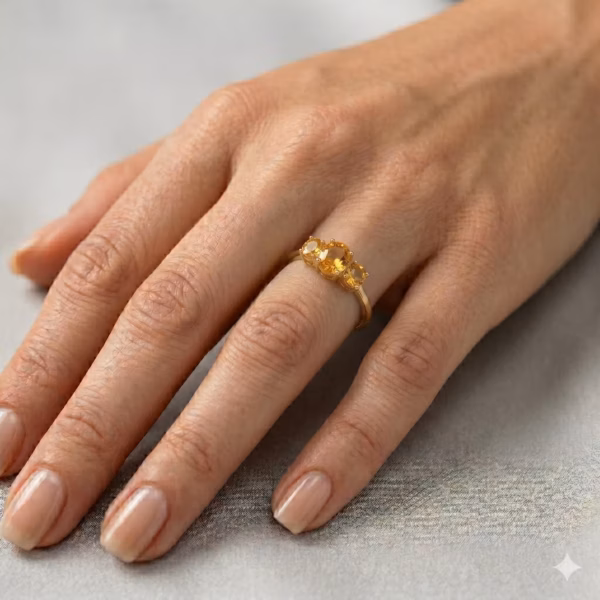 Citrine Radiant Ring
