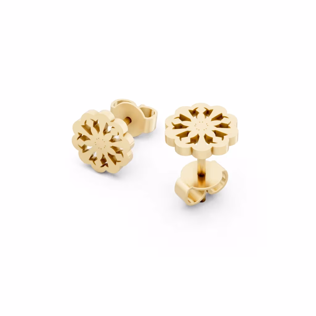 Cutout Floral Earrings