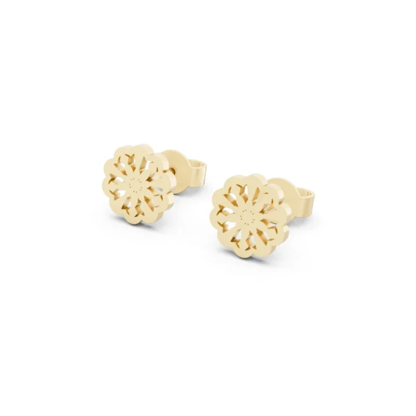 Cutout Floral Earrings
