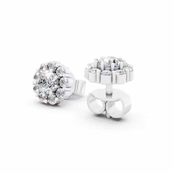Diamond Cluster Earrings