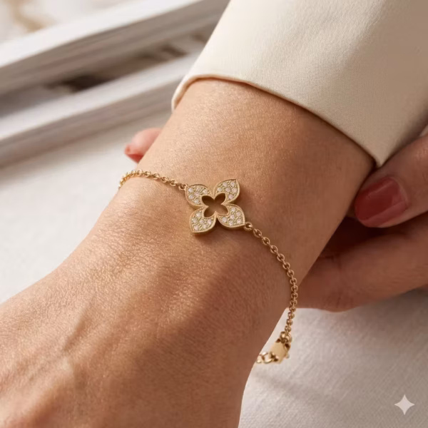 Diamond Flower Bracelet