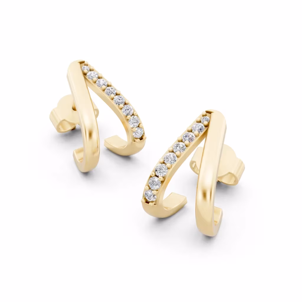 Diamond Hoop Earrings