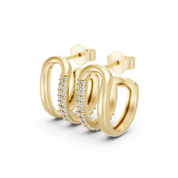 Diamond Huggie Earrings