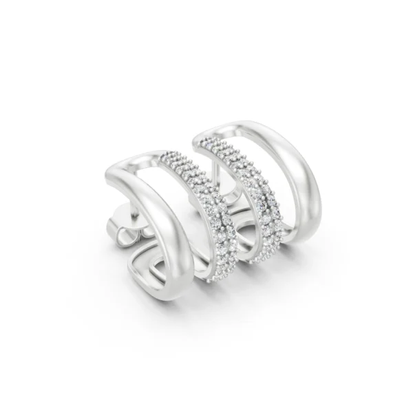 Diamond Huggie Earrings