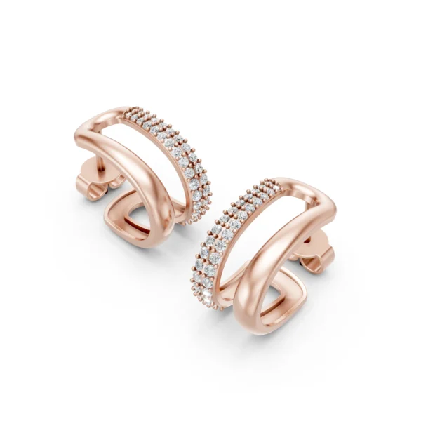 Diamond Huggie Earrings