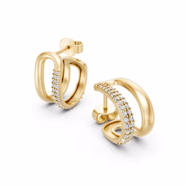 Diamond Huggie Earrings