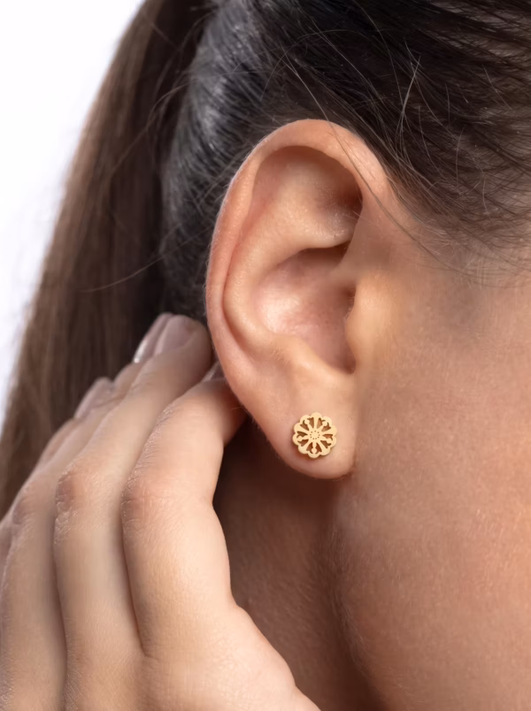 Cutout Floral Earrings