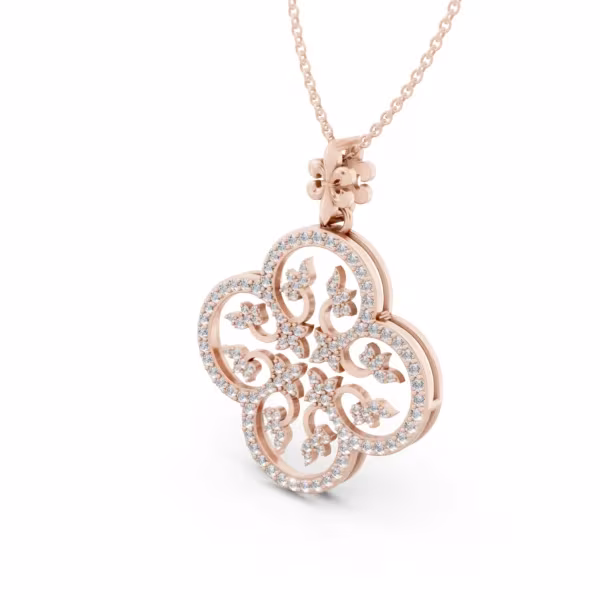 Diamond Clover Pendant