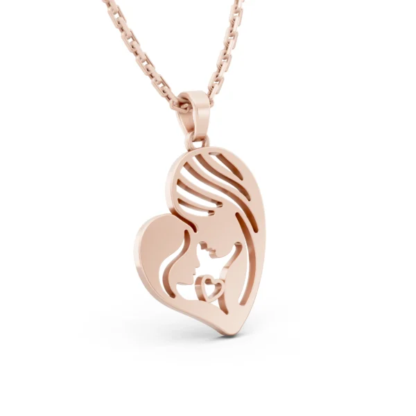 Gold Mother and Child Pendant