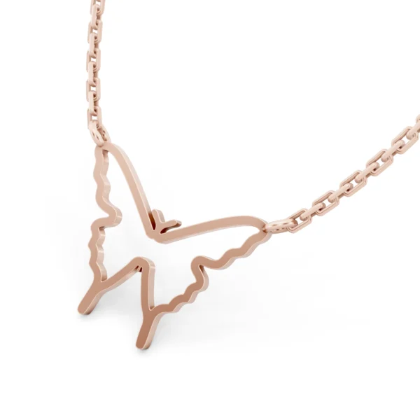 Butterfly Outline Necklace