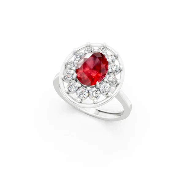 Ruby Halo Ring