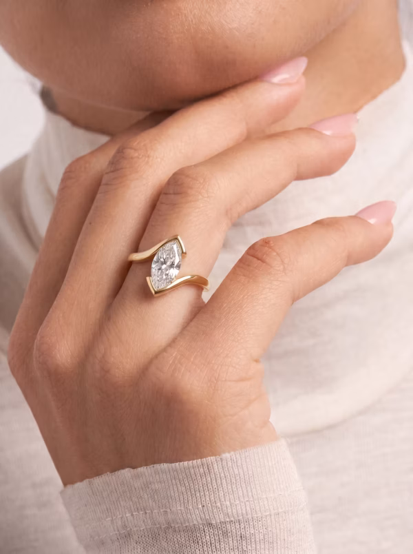 Marquise Bypass Ring