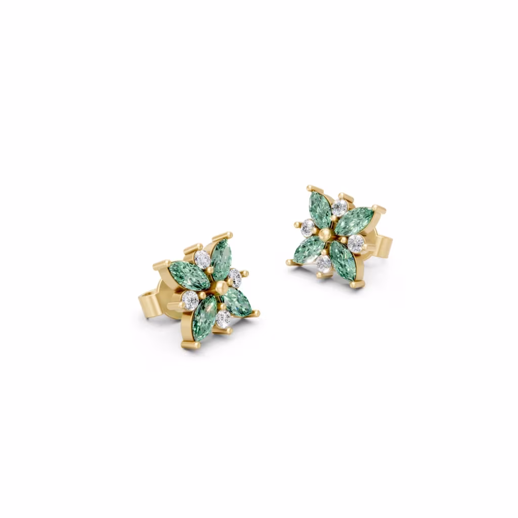 Emerald Stud Earrings