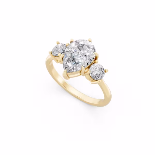 Exquisite Pear Accent Ring