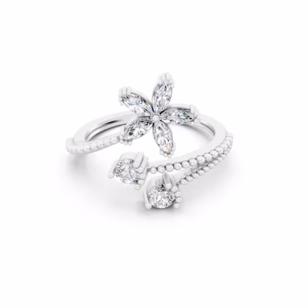 Flower Bypass Ring
