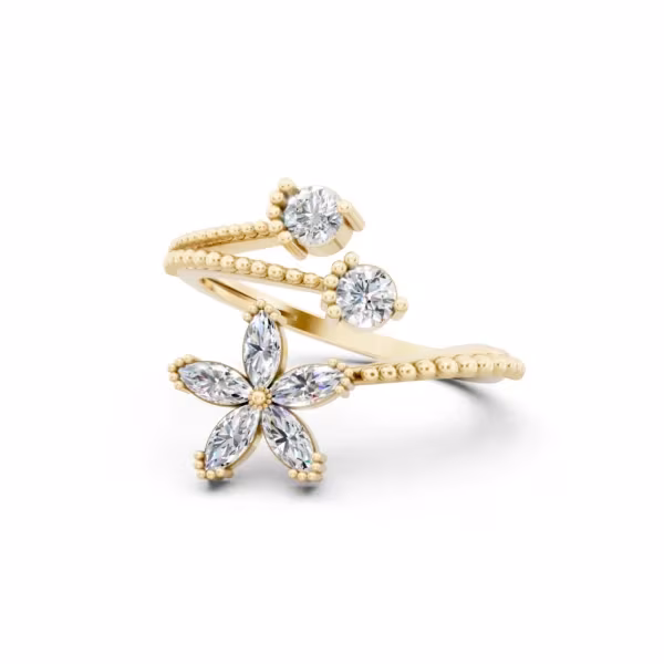 Flower Bypass Ring