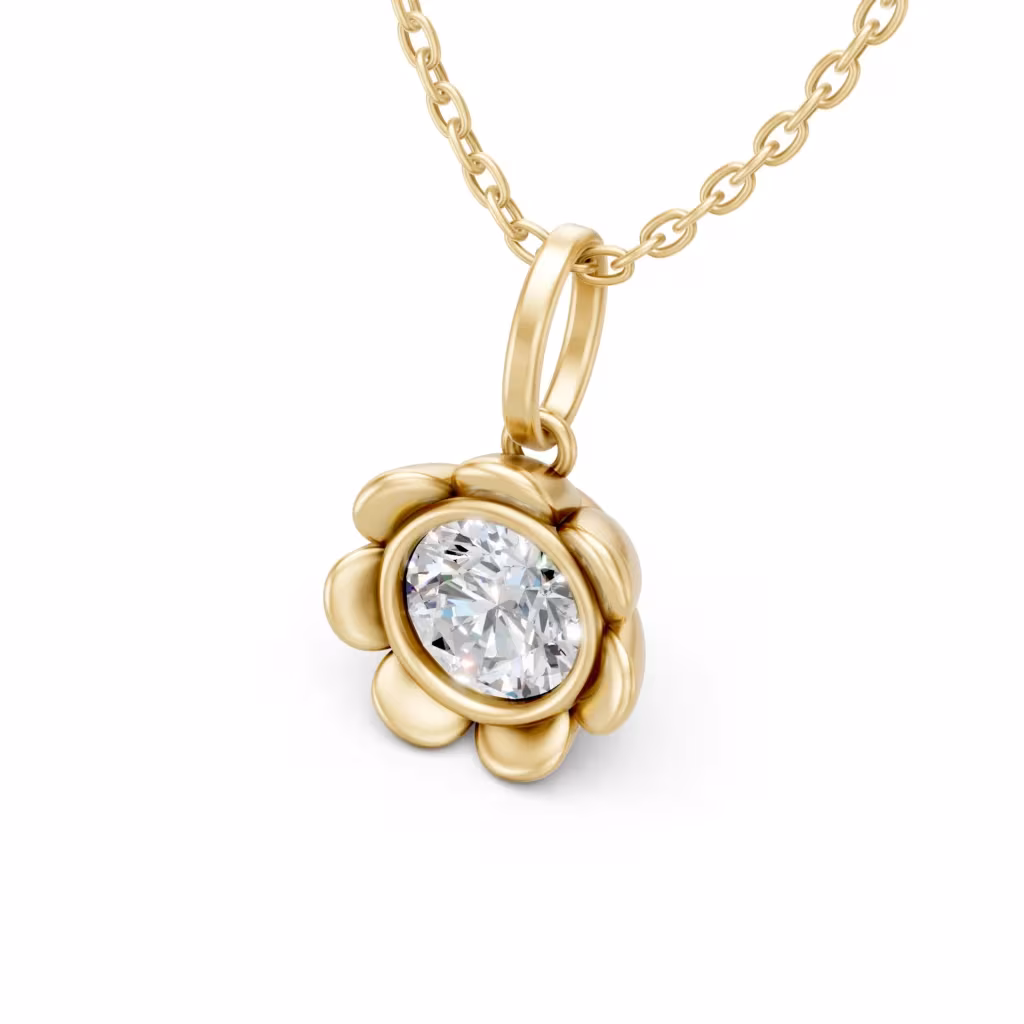 Flower Solitaire Pendant