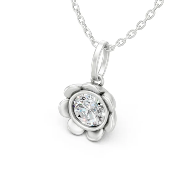 Flower Solitaire Pendant