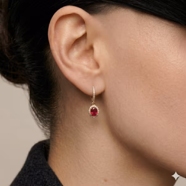Ruby Drop Earrings