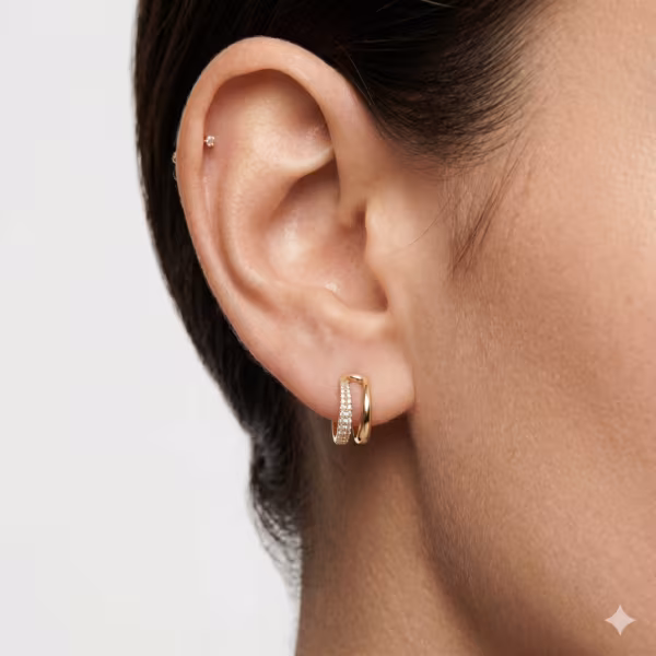 Diamond Huggie Earrings