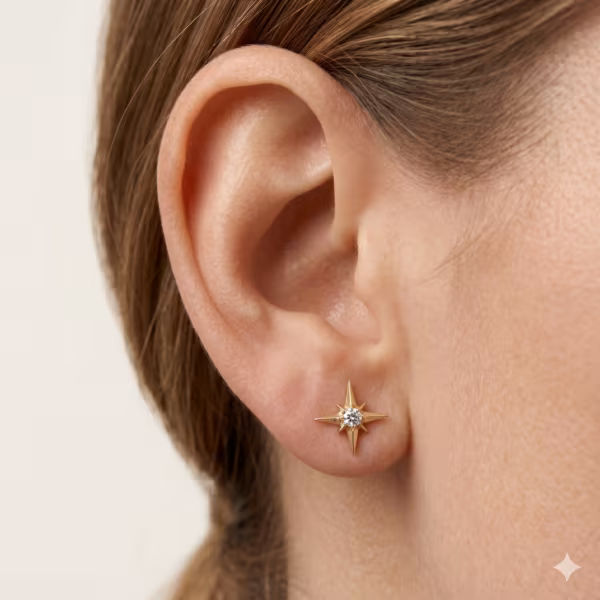 North Star Stud Earrings