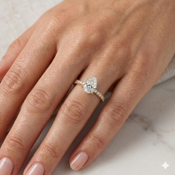 Pear Pavé Engagement Ring
