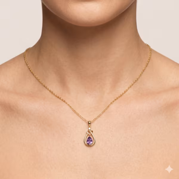 Amethyst Infinity Pendant