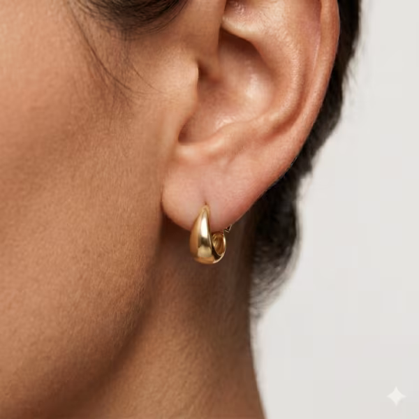 Chunky Gold Hoop Earrings