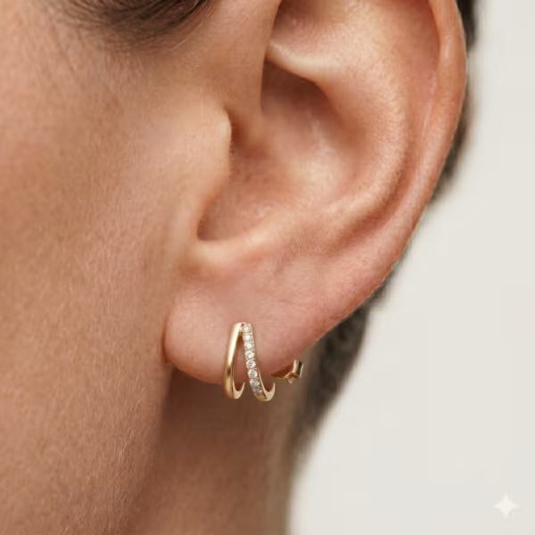 Diamond Hoop Earrings