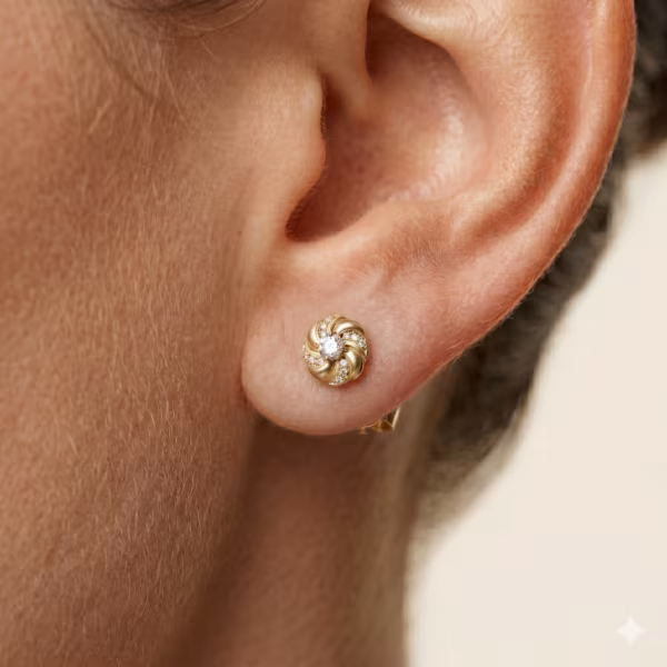 Diamond Petal Earrings