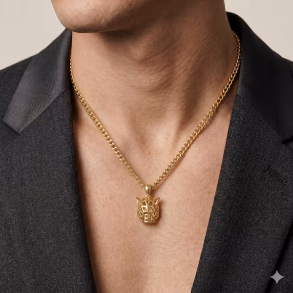Gold Panther Pendant