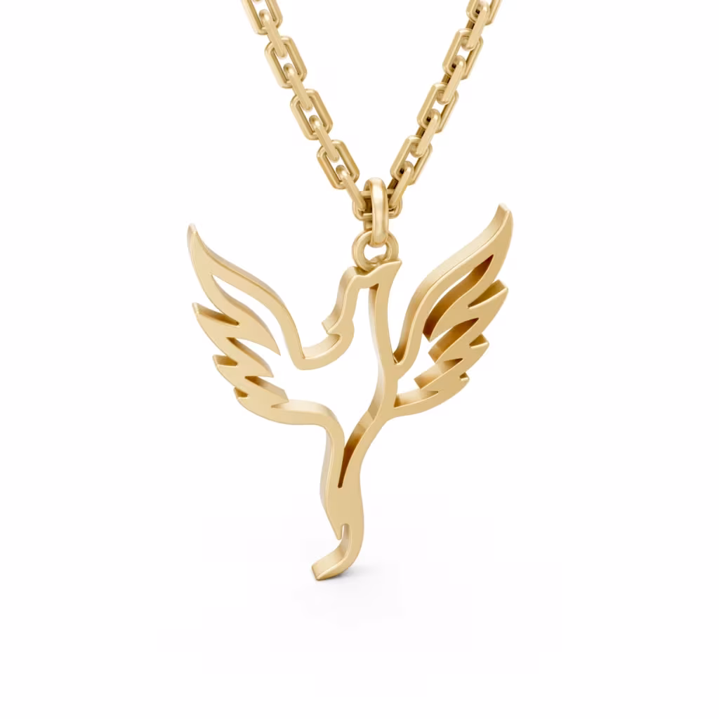 Gold Phoenix Pendant