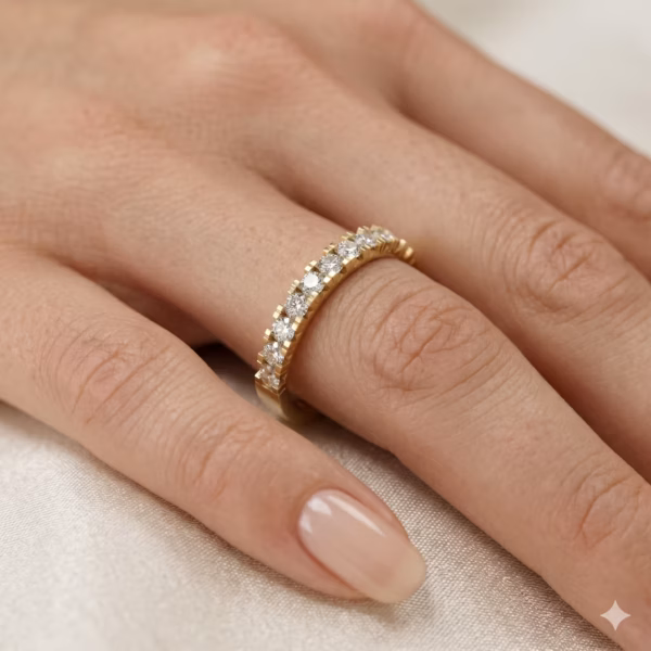 Half Eternity Wedding Band
