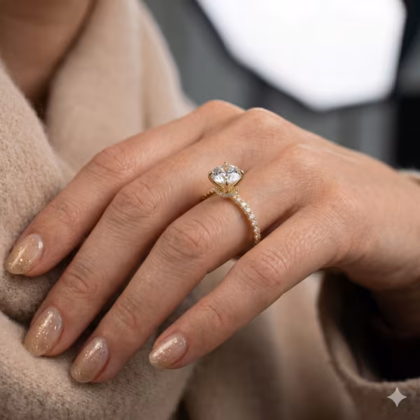 Hidden Halo Engagement Ring