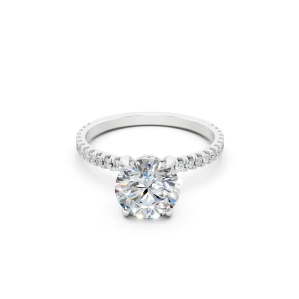 Hidden Halo Engagement Ring