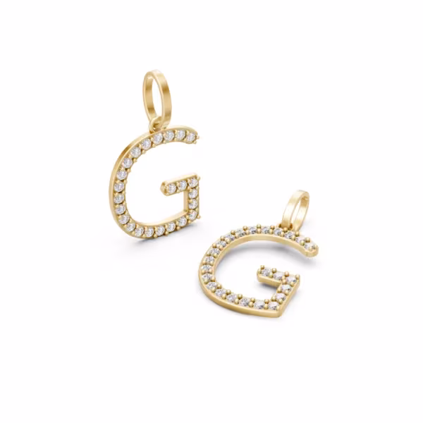 Diamond Initial Pendant