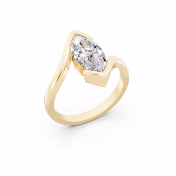 Marquise Bypass Ring