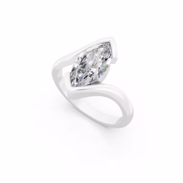 Marquise Bypass Ring