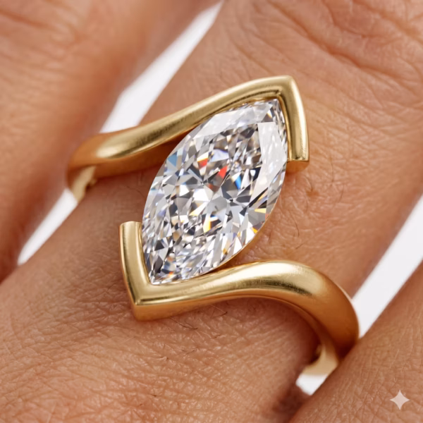 Marquise Bypass Ring