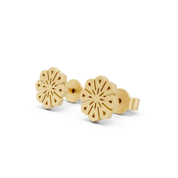 Octagon Flower Studs
