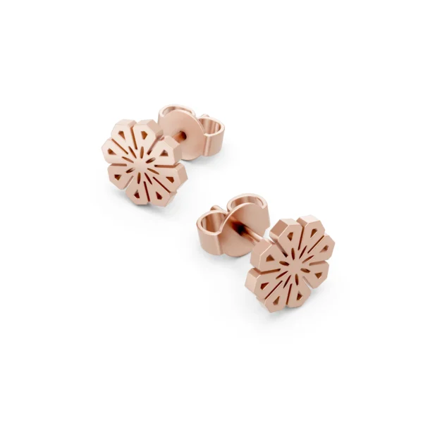 Octagon Flower Studs