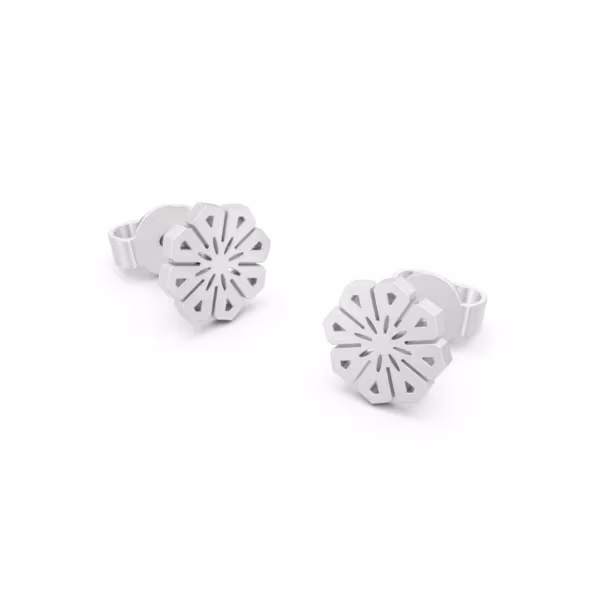 Octagon Flower Studs