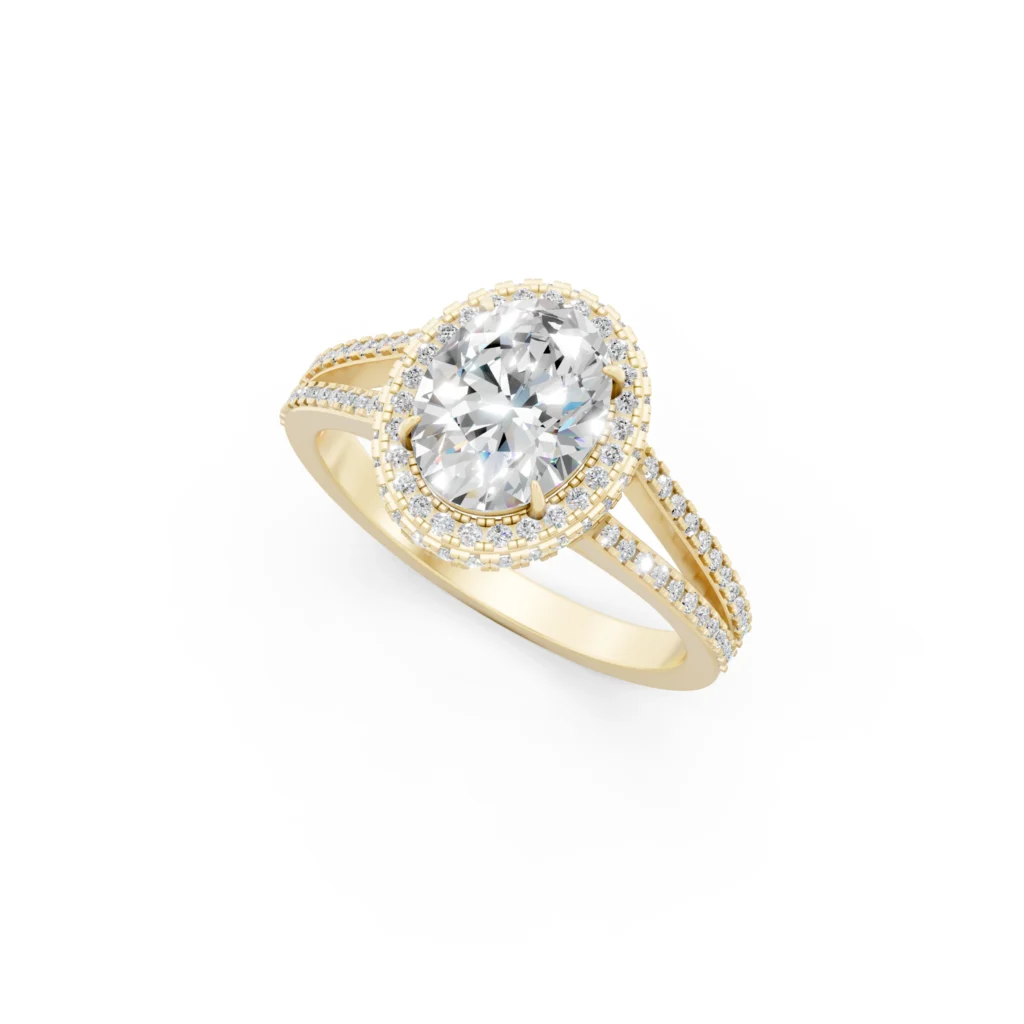 Oval Halo Engagement Ring