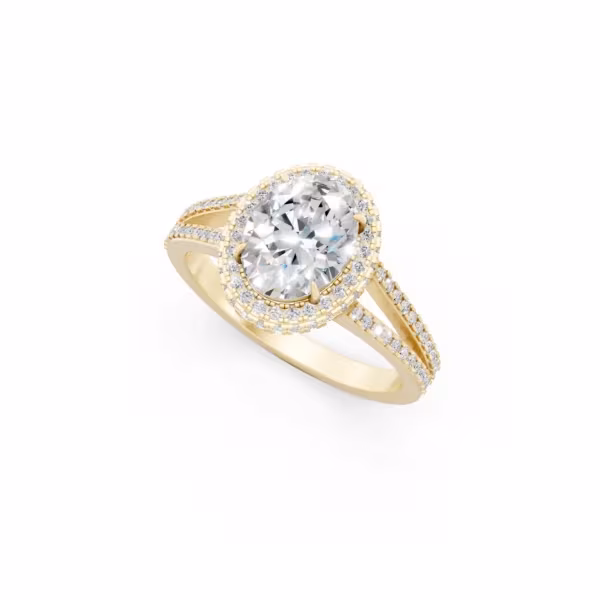 Oval Halo Engagement Ring