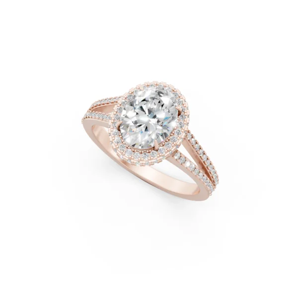 Oval Halo Engagement Ring
