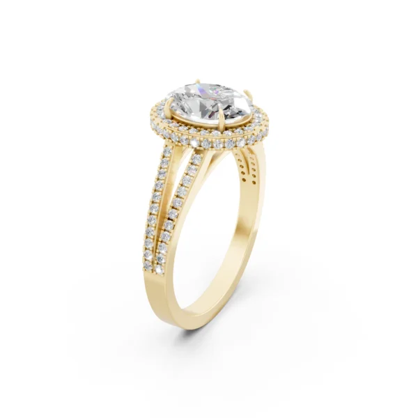 Oval Halo Engagement Ring