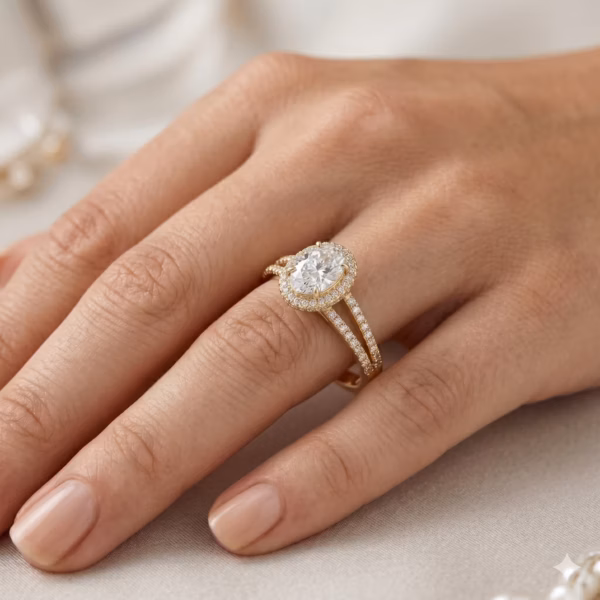 Oval Halo Engagement Ring