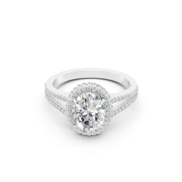 Oval Halo Engagement Ring